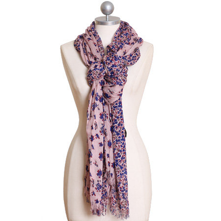 Visions of Violet Floral Scarf