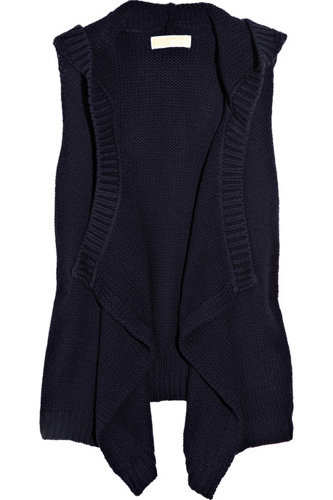 MICHAEL Michael Kors Knitted Cotton-Blend Hooded Vest