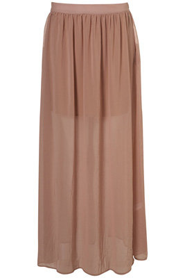 Sand Layered Maxi Skirt