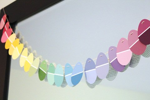 Paint Chip Easter Garland