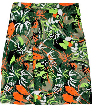 Vanessa Bruno Tie-Front Tropical Print Skirt