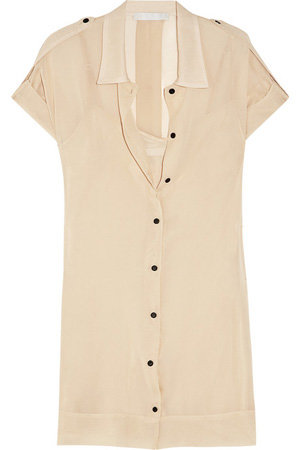 Kain Terra Silk-Chiffon Shirt Dress