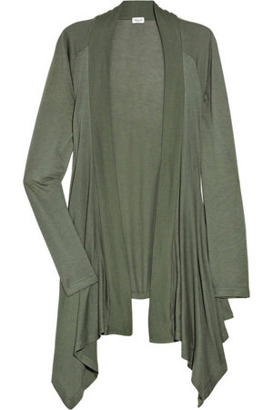 Splendid Draped Cotton and Modal-Blend Cardigan