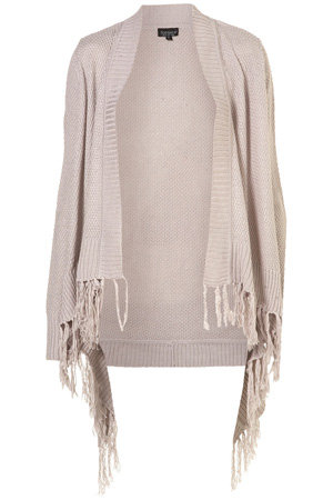 Topshop Tape Fringe Cardigan