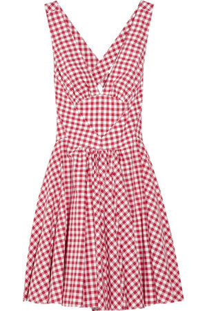 D&G Cross-Back Gingham Cotton Dress