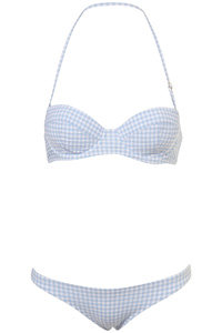 Topshop Blue Gingham Seersucker Bikini