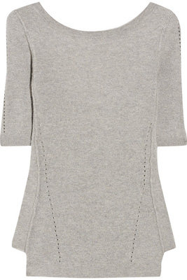 Inhabit Pointelle Cashmere-Blend Top