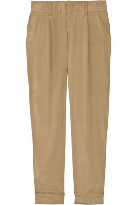 Alive + Olivia Arthur Cropped Stretch-Crepe Pants