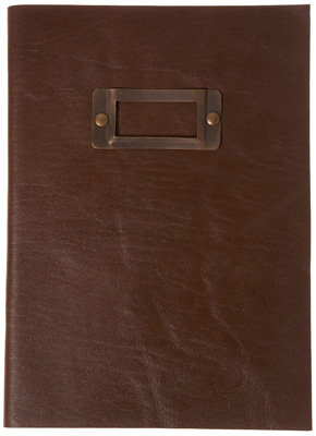 Topshop A5 Brown Leather Notebook