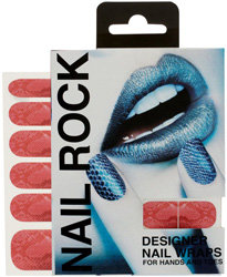 Nail Rock Pink Snakeskin Designer Nail Wraps