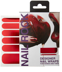 Nail Rock Designer Nail Wraps in Metallic Red