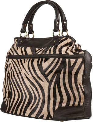 Topshop Large Leather Zebra Bag