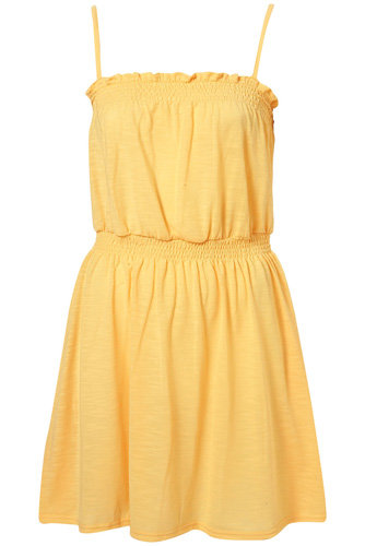 Topshop Yellow Jersey Sundress