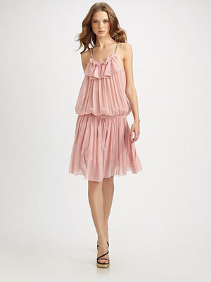 Marc Jacobs Cotton Ruffle Tank Dress