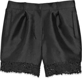 Erdem Pippa Lace-trim Satin-twill Shorts