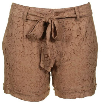 Vila Women’s Fabi Camel Lace Shorts