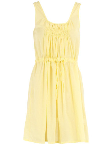 Dorothy Perkins Yellow Ruched Front Dress