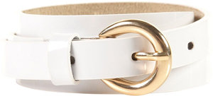 Topshop Skinny White Patent Belt