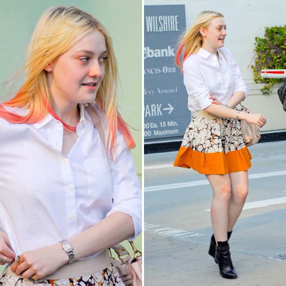 Dakota Fanning Goes Pink