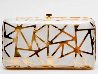 Giorgio Armani Geometric Enamel Clutch