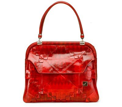 Salvatore Ferragamo Red Hardwick Bag with Origami Detail