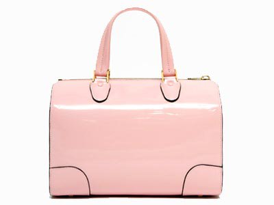 Valextra Patent Leather Boston Bag