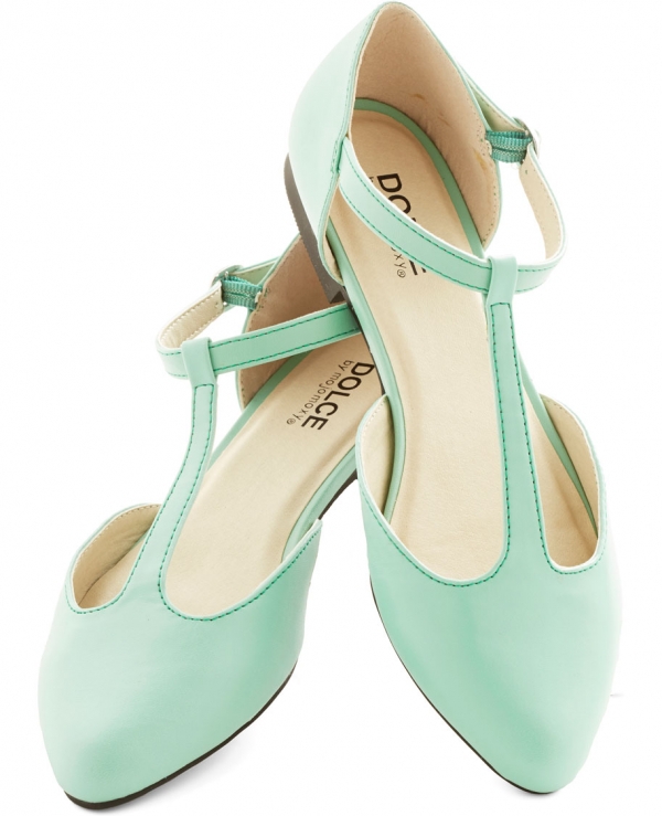 Pastel Mint Flats