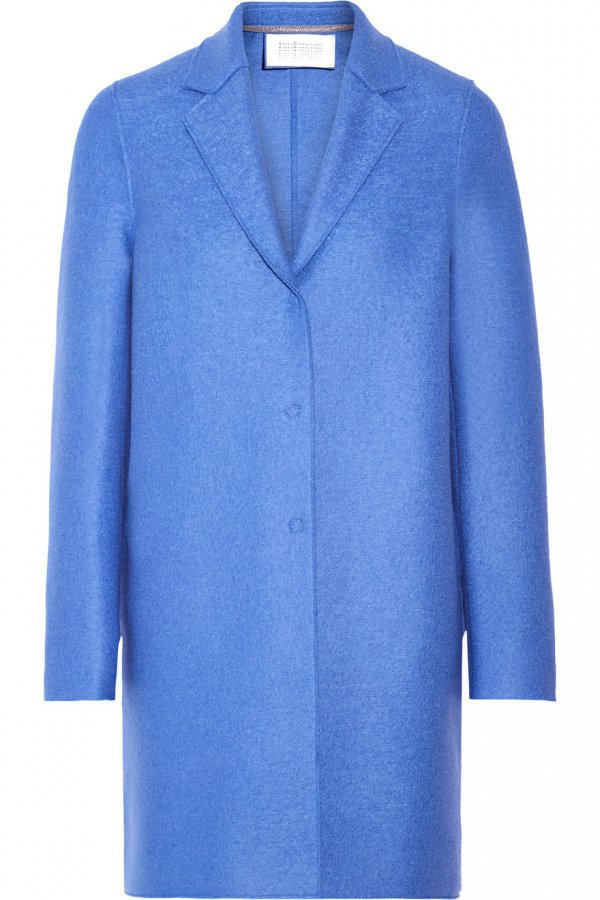 coat, blue, cobalt blue, electric blue, overcoat,