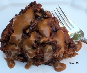 Slow Cooker Chocolate Bread Pudding with Caramel Sauce