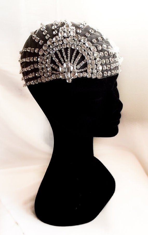 Art Deco 1920's Tulle Headpiece