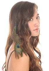 Peacock Feather Hair Extensions