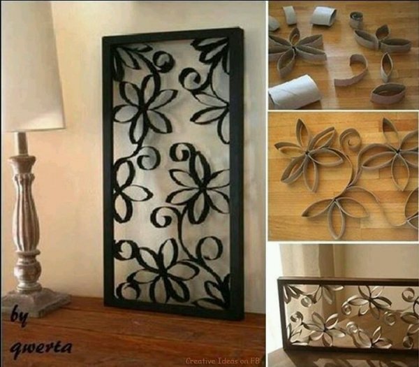 DIY Wall Art from Toilet Paper Rolls