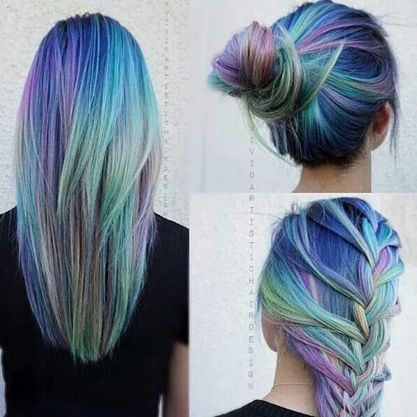 25 Creative Hair Colour Ideas to Inspire You : Aurora Borealis