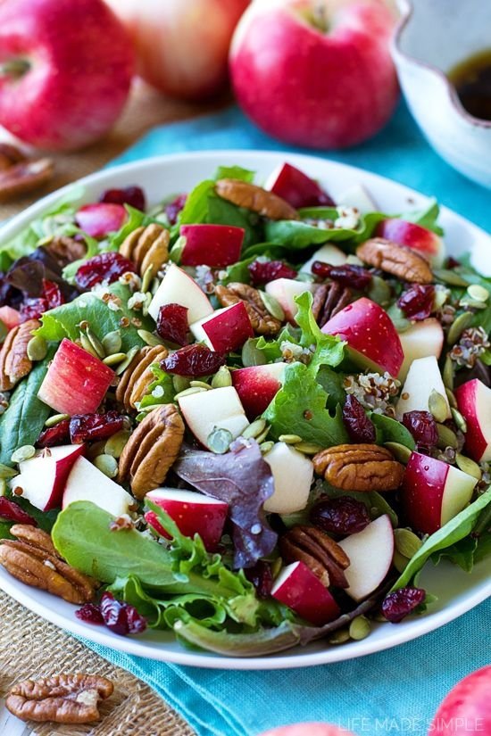 ensalada de cosecha de manzana