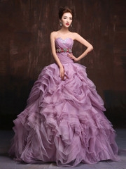 Purple Organza Ruffles