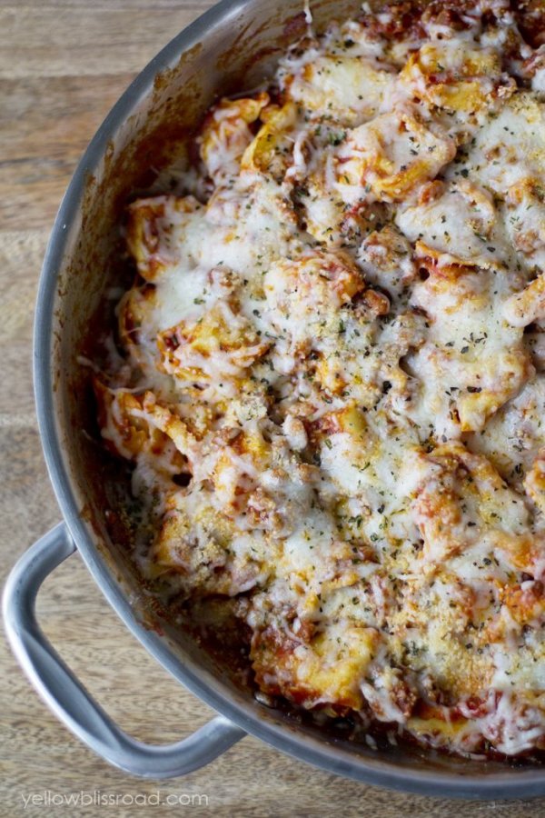 Italian Sausage & Tortellini Skillet