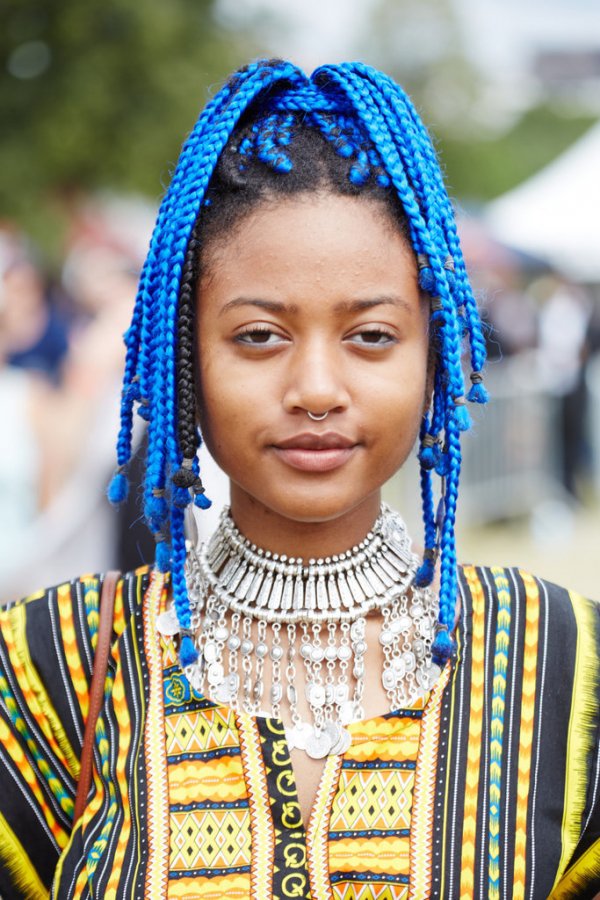 Bright Blue Braids