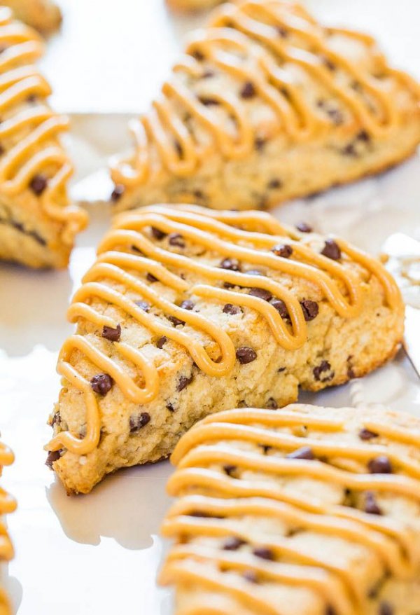 Peanut Butter Chocolate Chip Scones