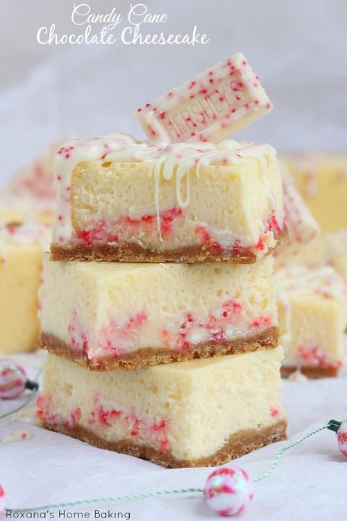 Candy Cane White Chocolate Cheesecake