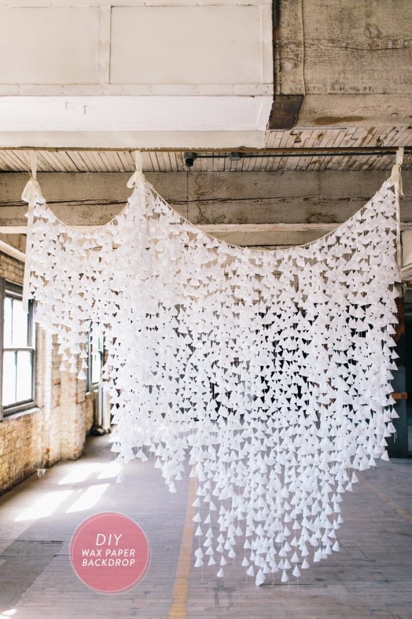 DIY Wax Paper Backdrop