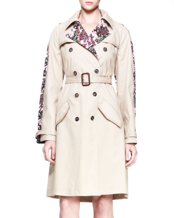 Givenchy Floral Panel Raincoat