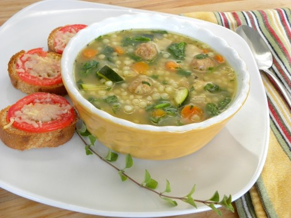 Couscous Meatball Soup