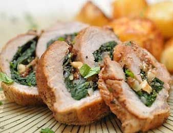 Veal Rolls Stuffed with Spinach