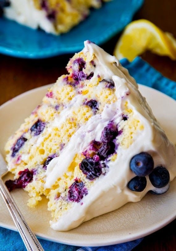 Lemon Blueberry Layer Cake