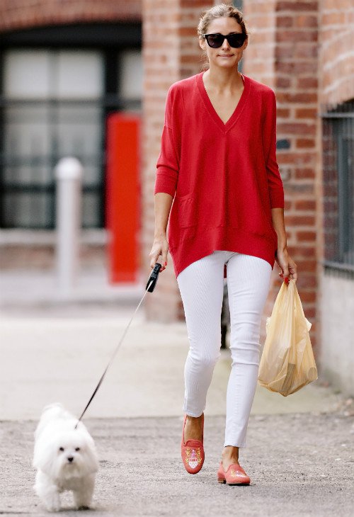 Style Hog on X: Play it cool like #OliviaPalermo and hit the street in a  cherry-red #Herrera dress & Baret bag #streetstyle #style   / X