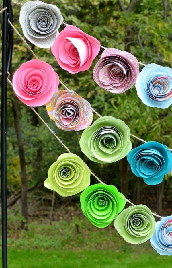 Cute Paper Flower Banner