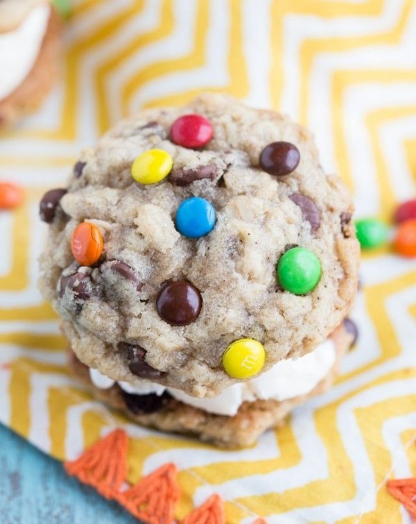 Oatmeal Cookie Ice Cream Sandwich