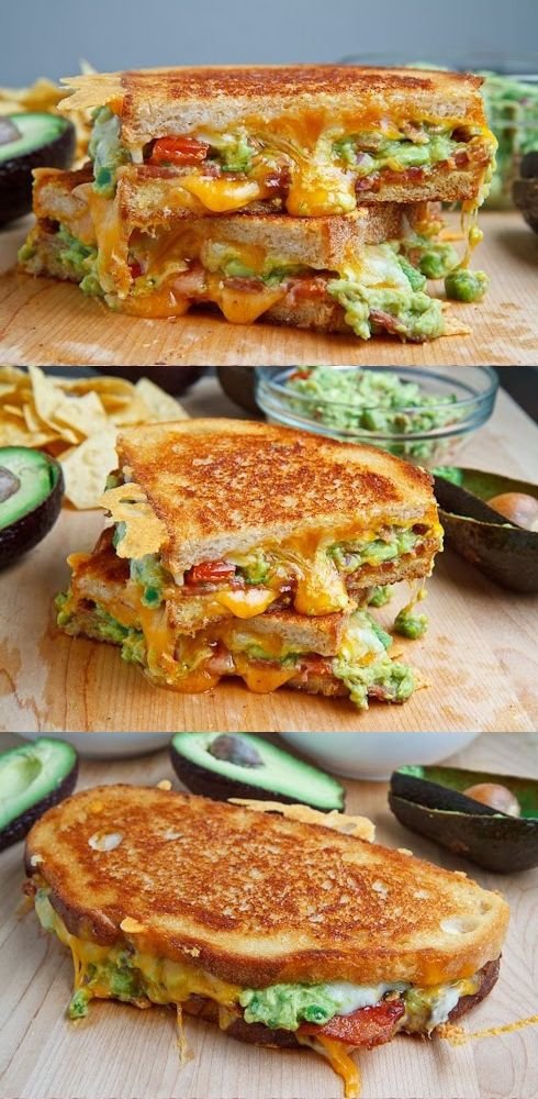 Bacon Guacamole Grilled Cheese Sandwich