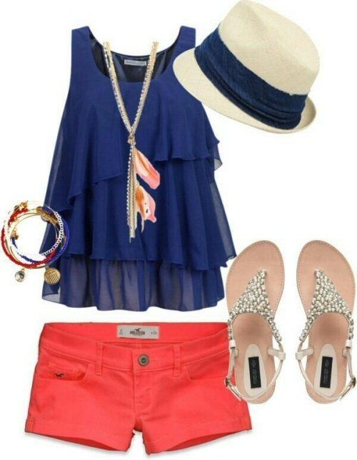 Navy + Coral