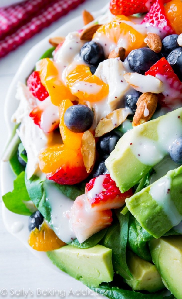 Strawberry Almond Chicken Salad